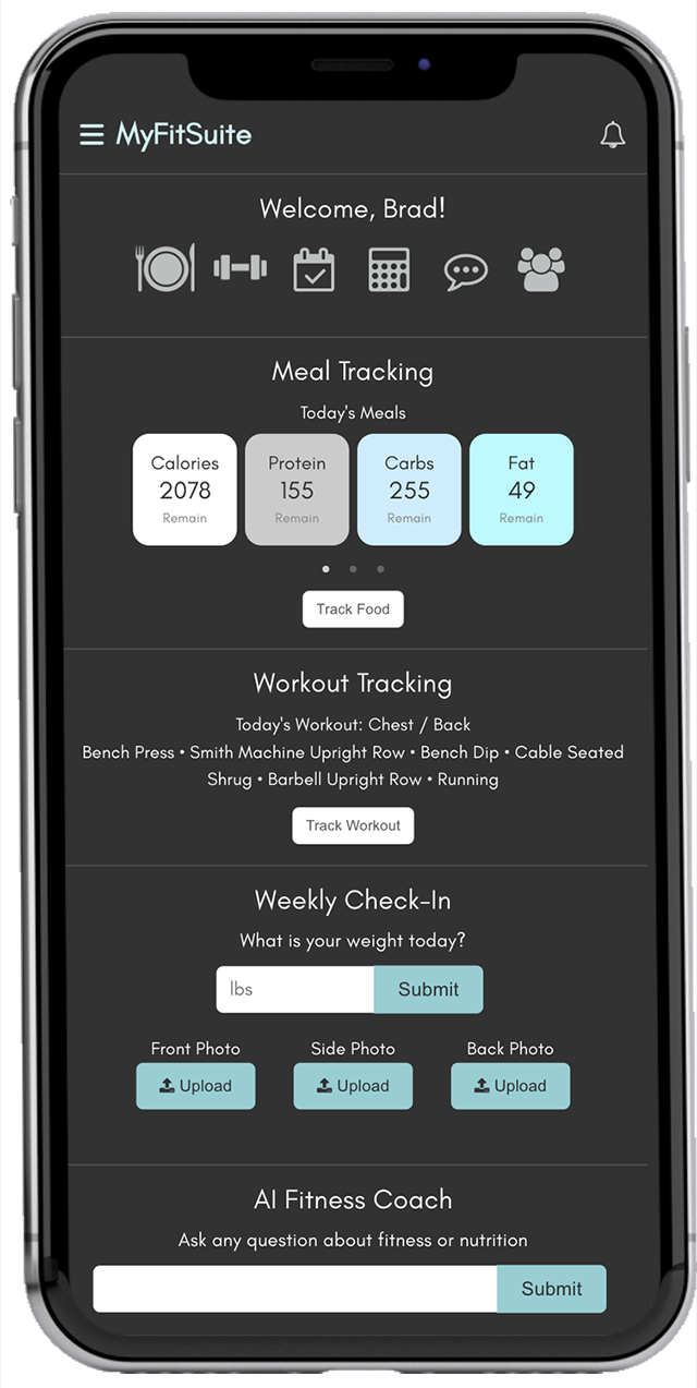 MyFitSuite Dashboard