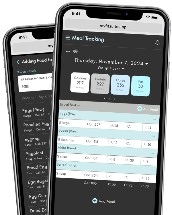 MyFitSuite Meal Tracking